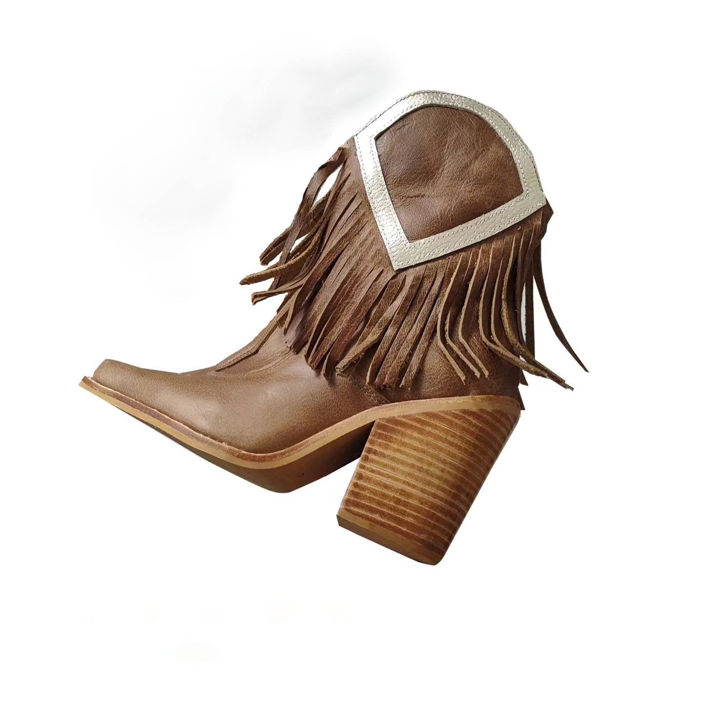 Botines Andes |Cuero Chocolate - Flecos