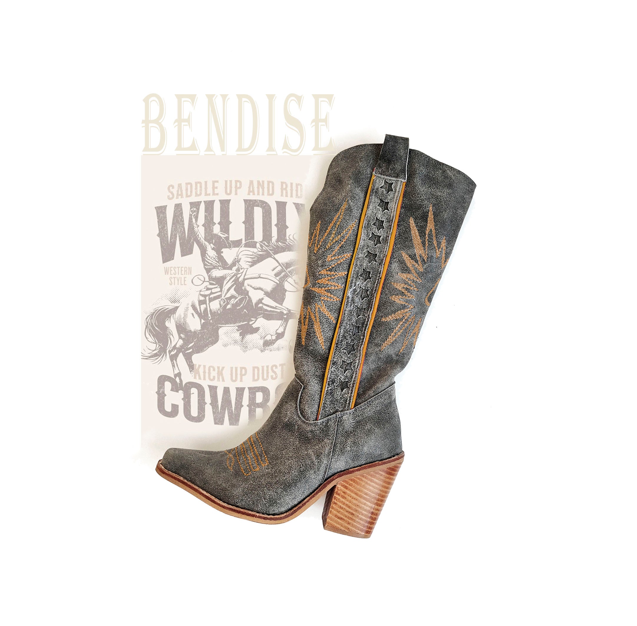 Botas Wild | Cuero Gris Envejecido | Personalizables