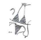 Nuevo! Bikini conjunto franjas Negras ajustable