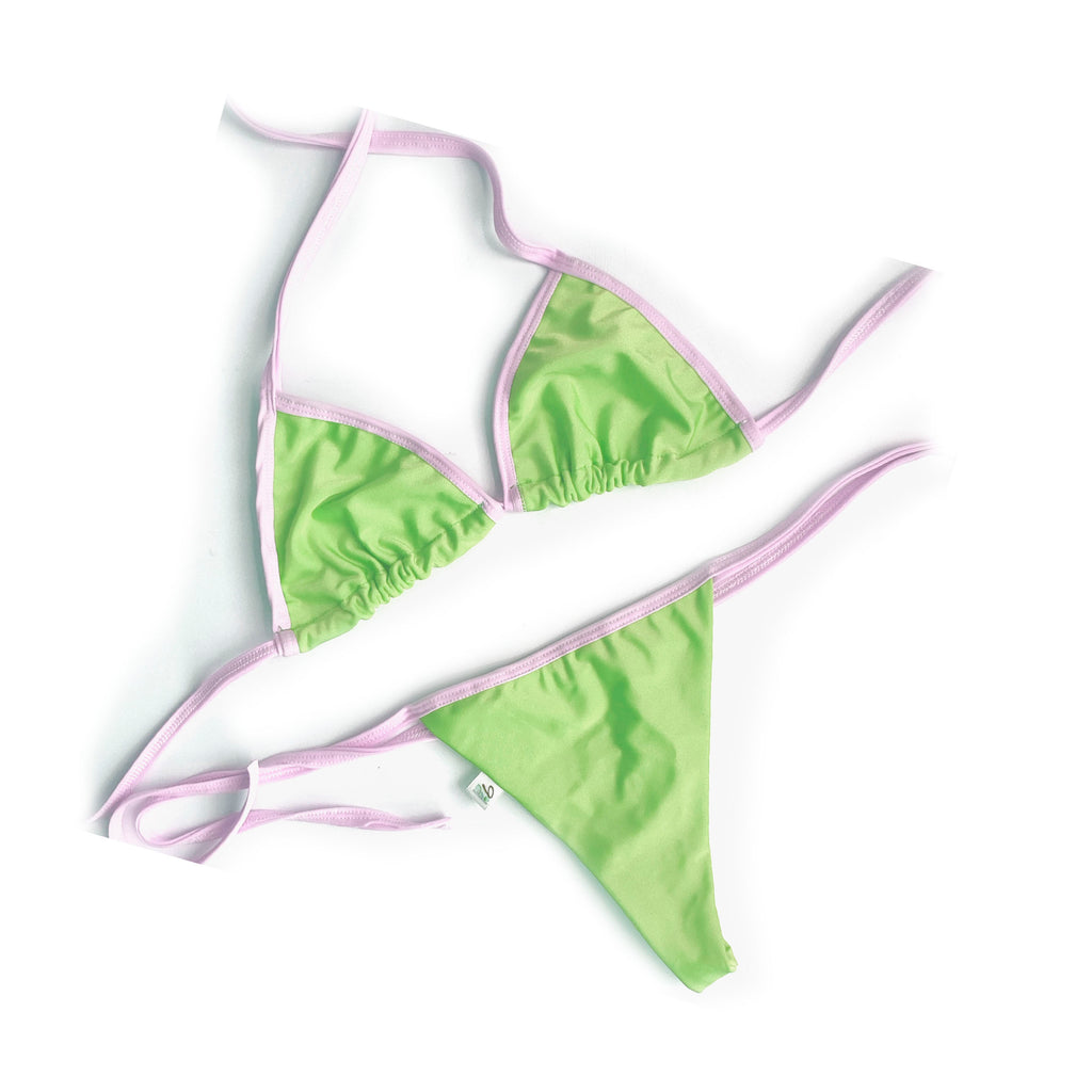 Bikini conjunto Bicolor Verde Manzana