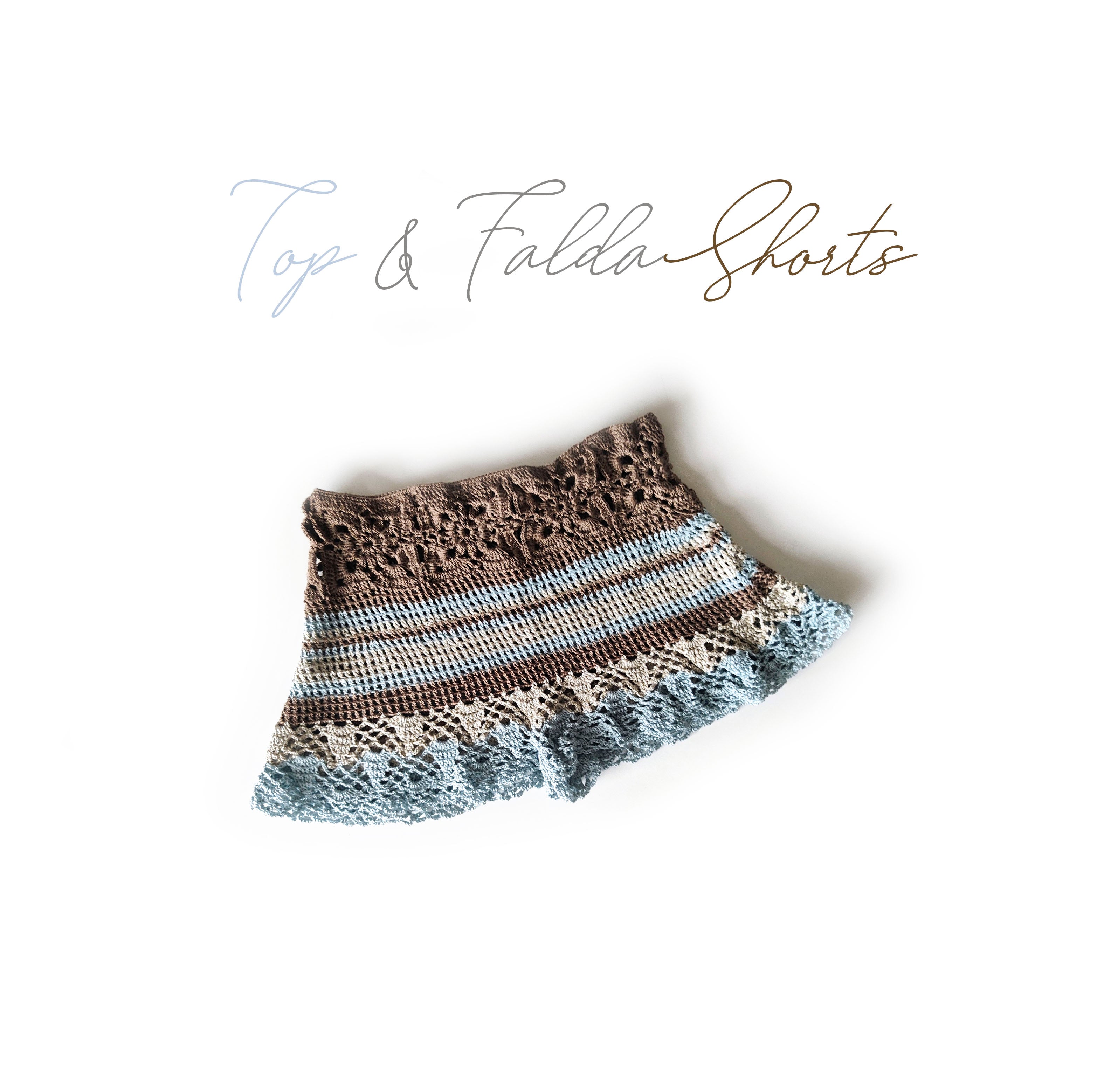 Top & Falda Short Crochet