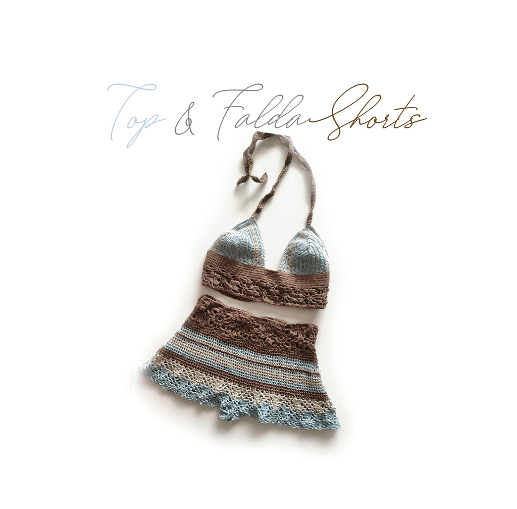 Top & Falda Short Crochet