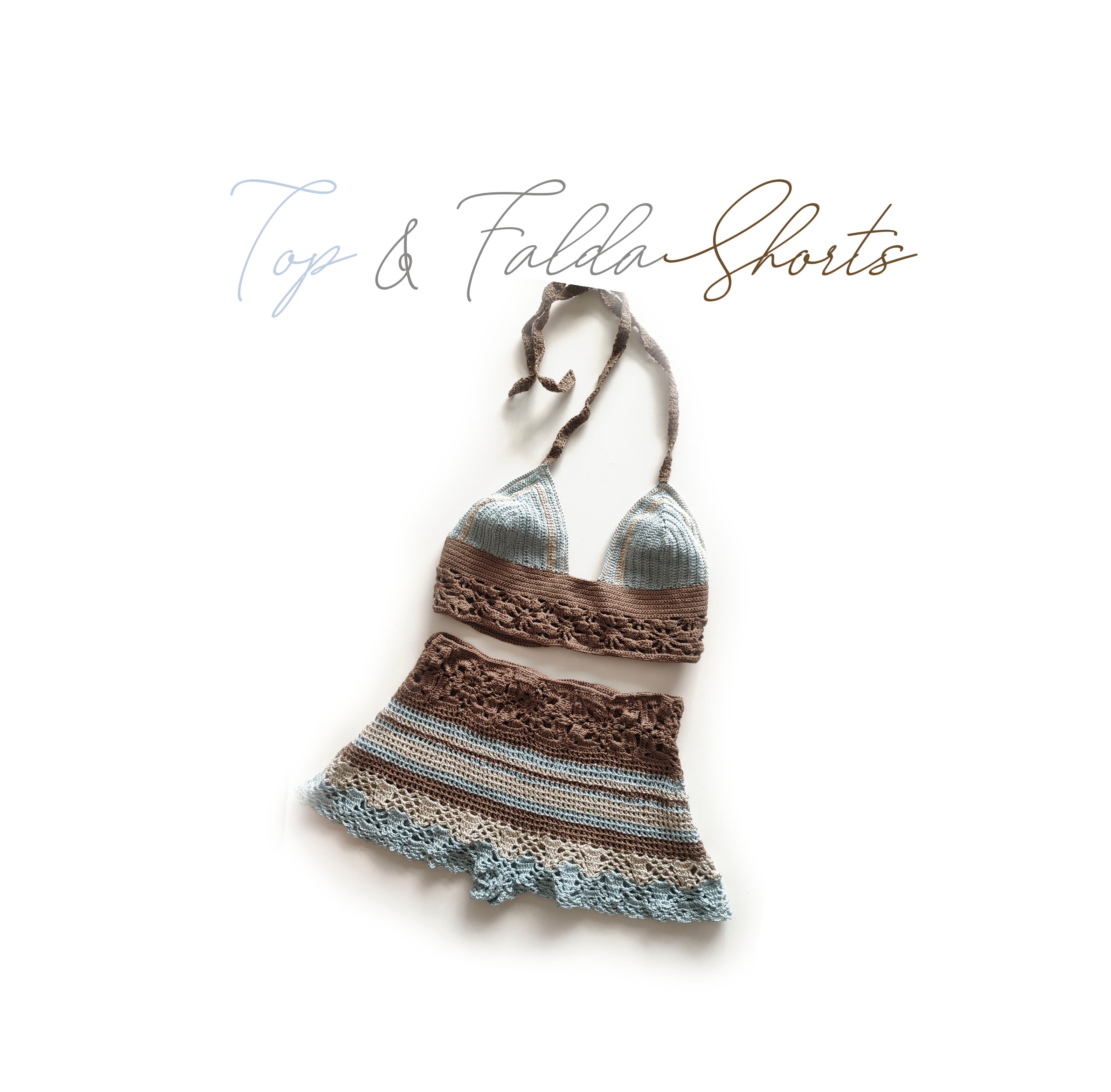Top & Falda Short Crochet