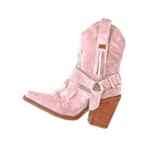 Botines Correa Removible - Reno Rosa