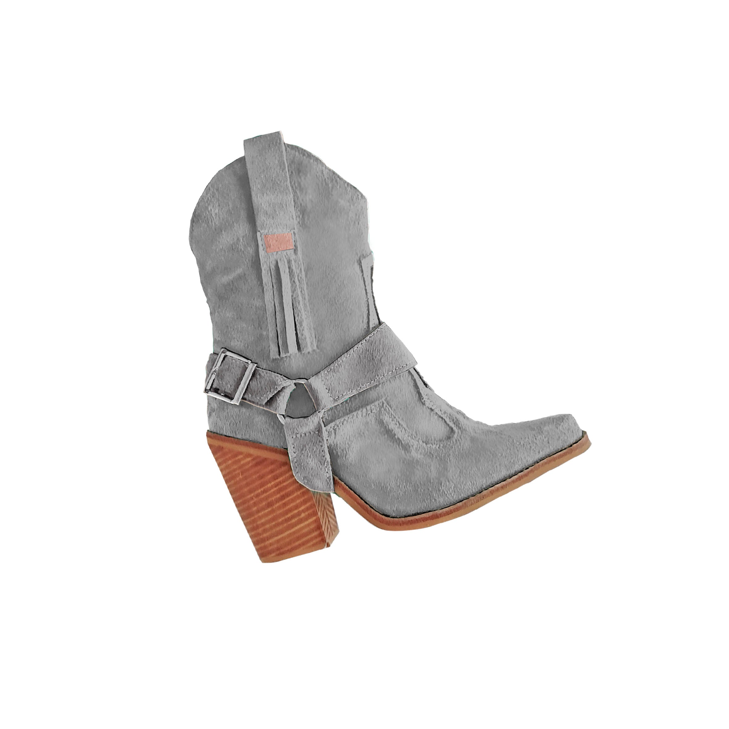 Botines Correa Removible - Reno Gris