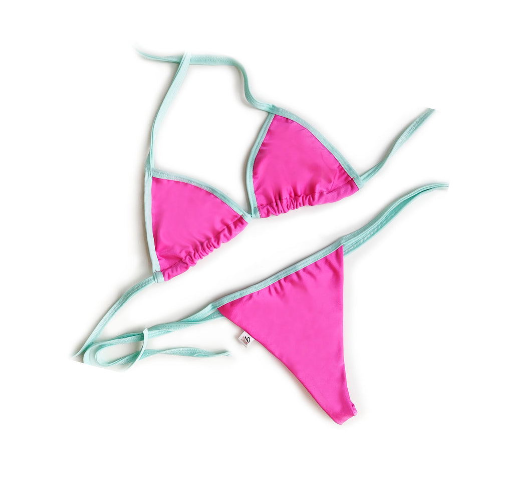 Bikini conjunto Bicolor Fucsia