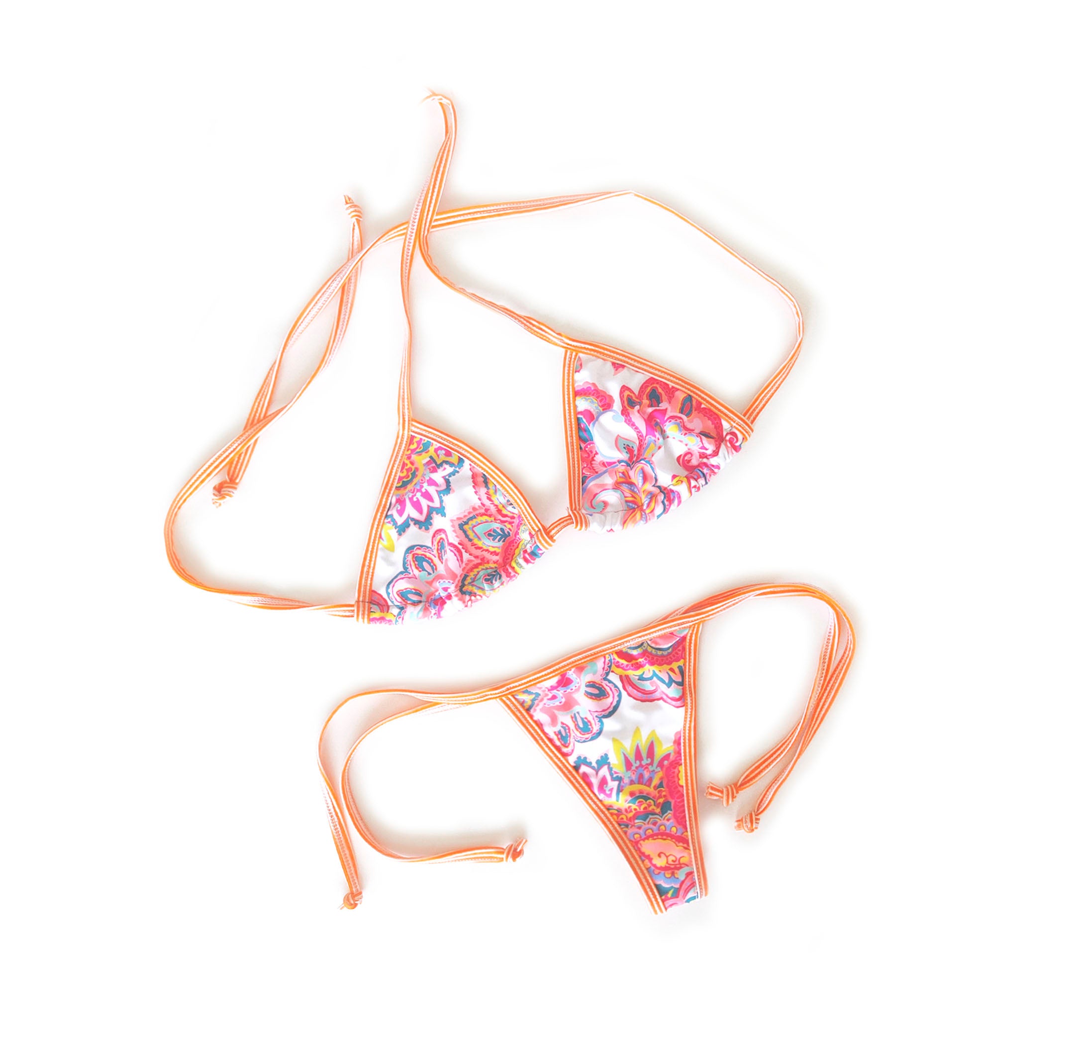 Nuevo! Bikini Conjunto Floral Vintage