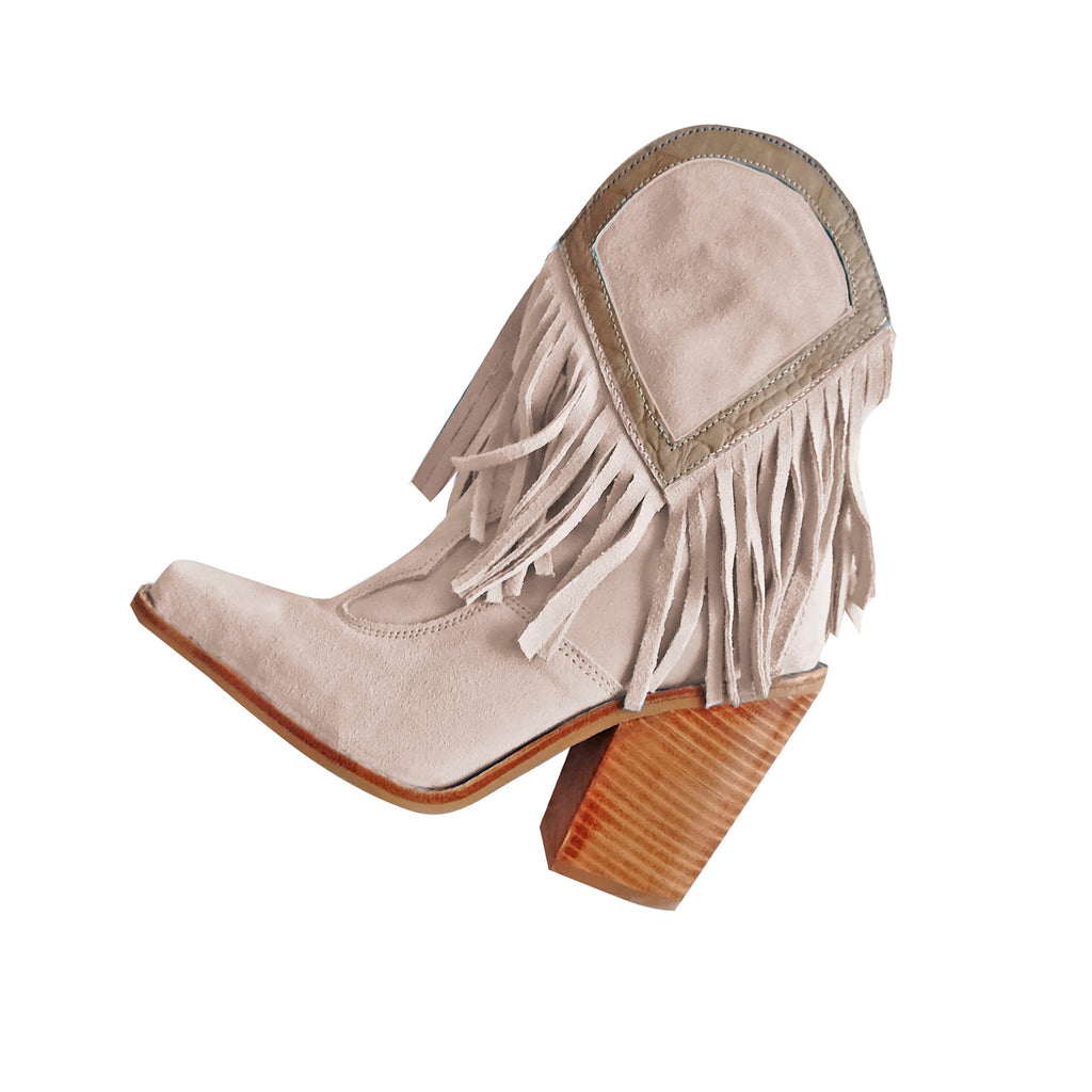 Botines Andes | Reno Marfil - Flecos