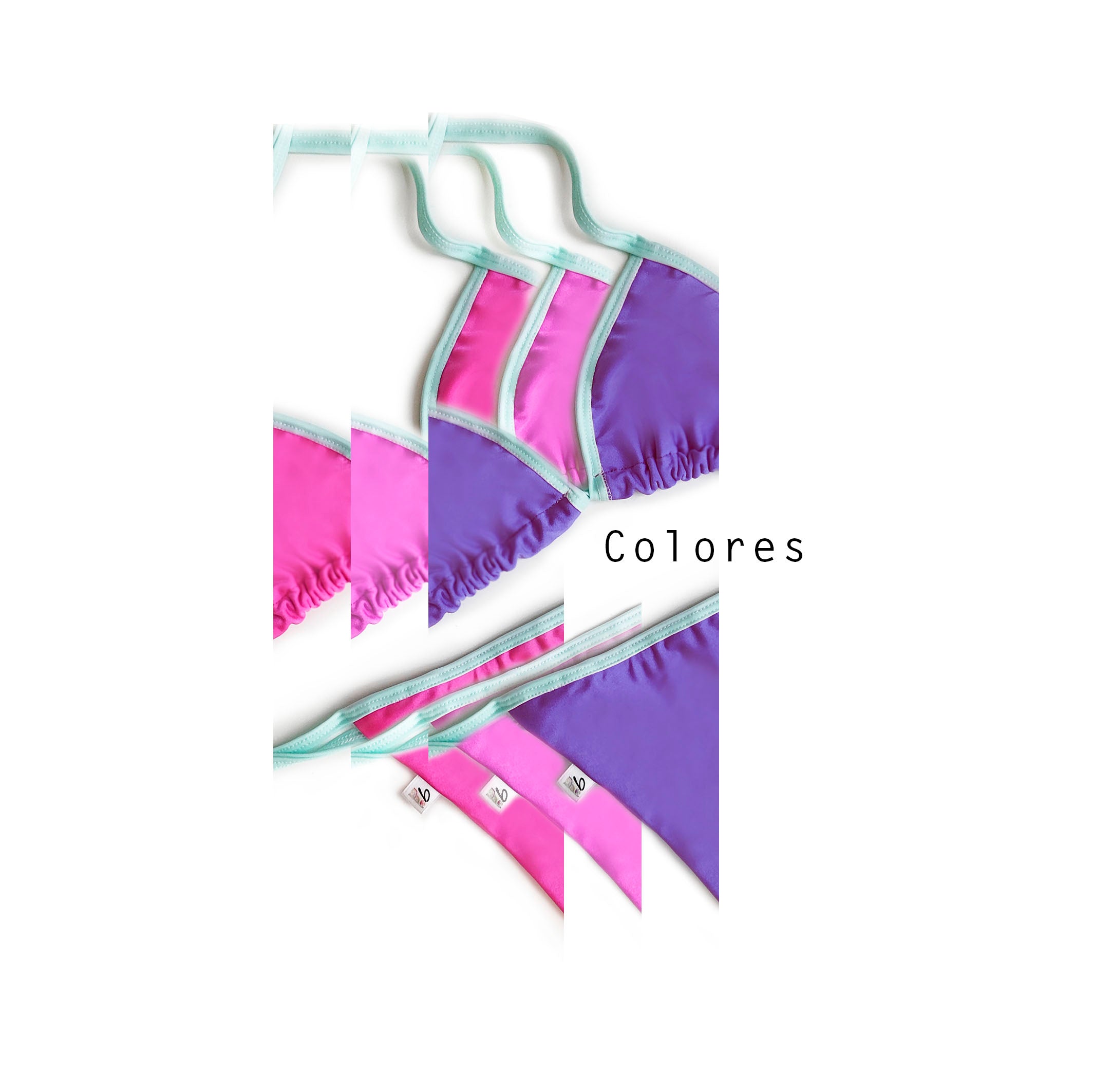 Bikini conjunto Bicolor Fucsia