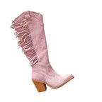 Botas Caña Alta Flecos - Reno Rosa
