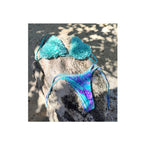 Bikini Conjunto Mil Vuelitos + Tanga Turquesa reversible