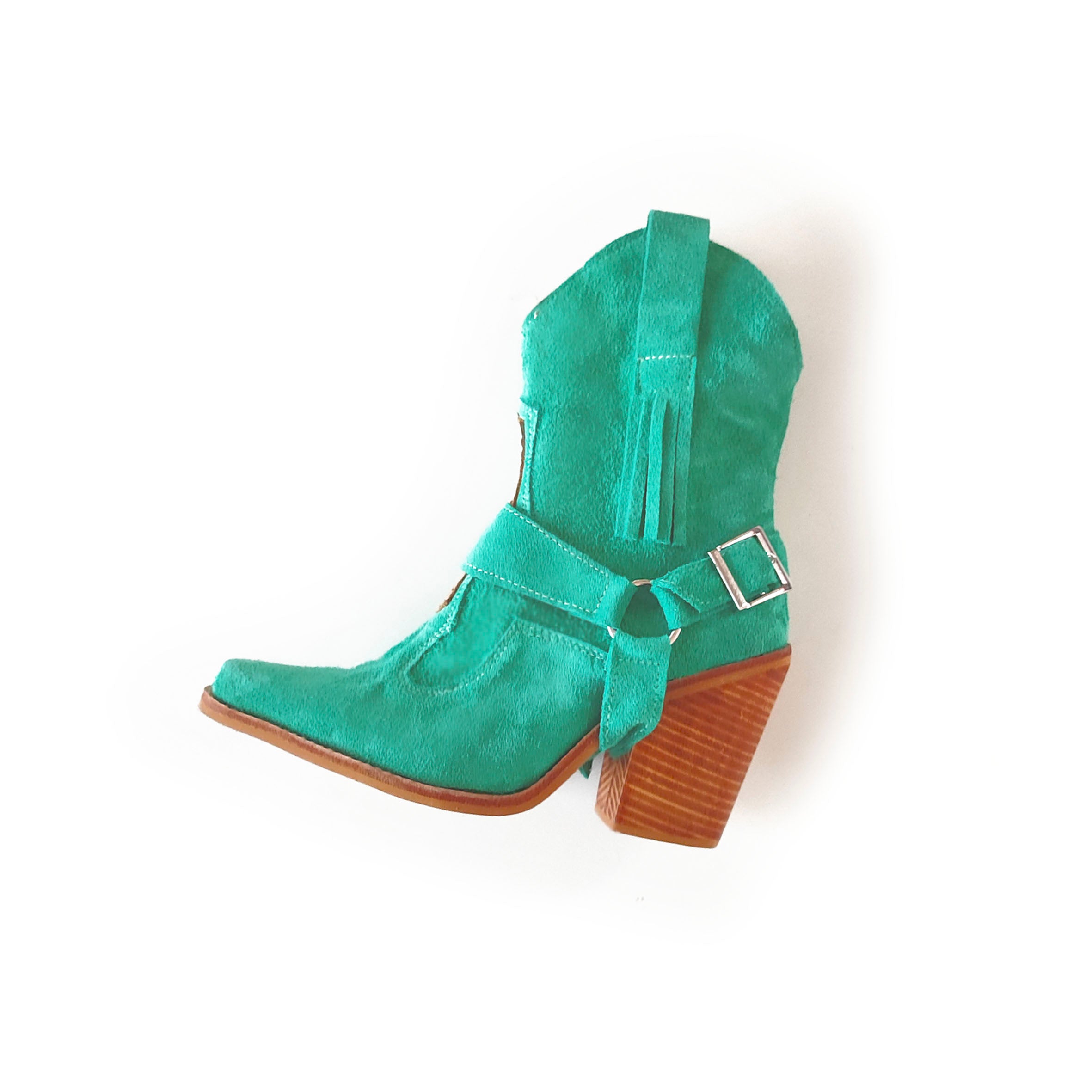 Botines Correa Removible - Reno Verde Turquesa