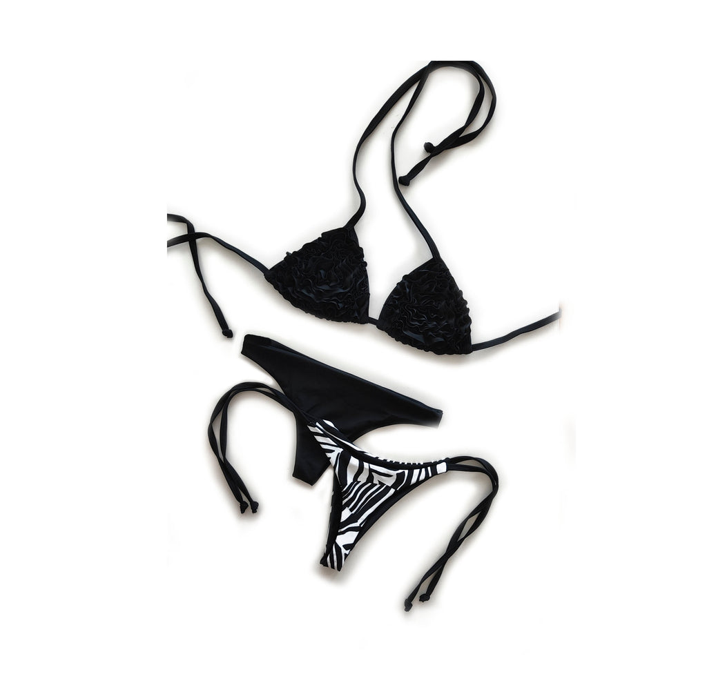 Bikini conjunto negro Mil Vuelitos + Tanga o Culote