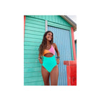Traje de Baño Tricolor de Talle Alto | Personalizable
