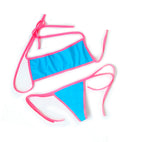 Bikini conjunto Bicolor Calipso con Rosa Flúor