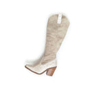 Botas | Cuero Texturado y Reno Crema