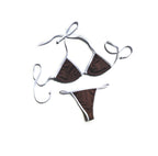 Nuevo! Bikini Conjunto Chocolate con Blanco