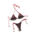 Nuevo! Bikini Soft Conjunto Chocolate con Rosa