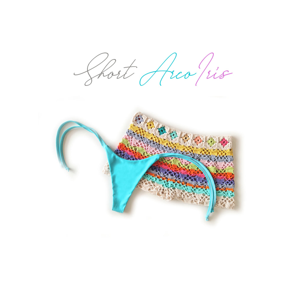 Falda Crochet Arco Iris