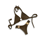 Nuevo! Bikini Conjunto con Argollas Doradas | Personalizable