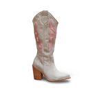 Botas Mariposa Reno Marfil - Aplicación Rosa Dorado