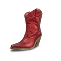 Botines Tex Clásico - Caña con Relieve Rojo Metálico