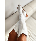 Botas Caña Alta - Cuero Blanco