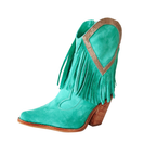 Botines Andes | Reno Verde Turquesa - Flecos