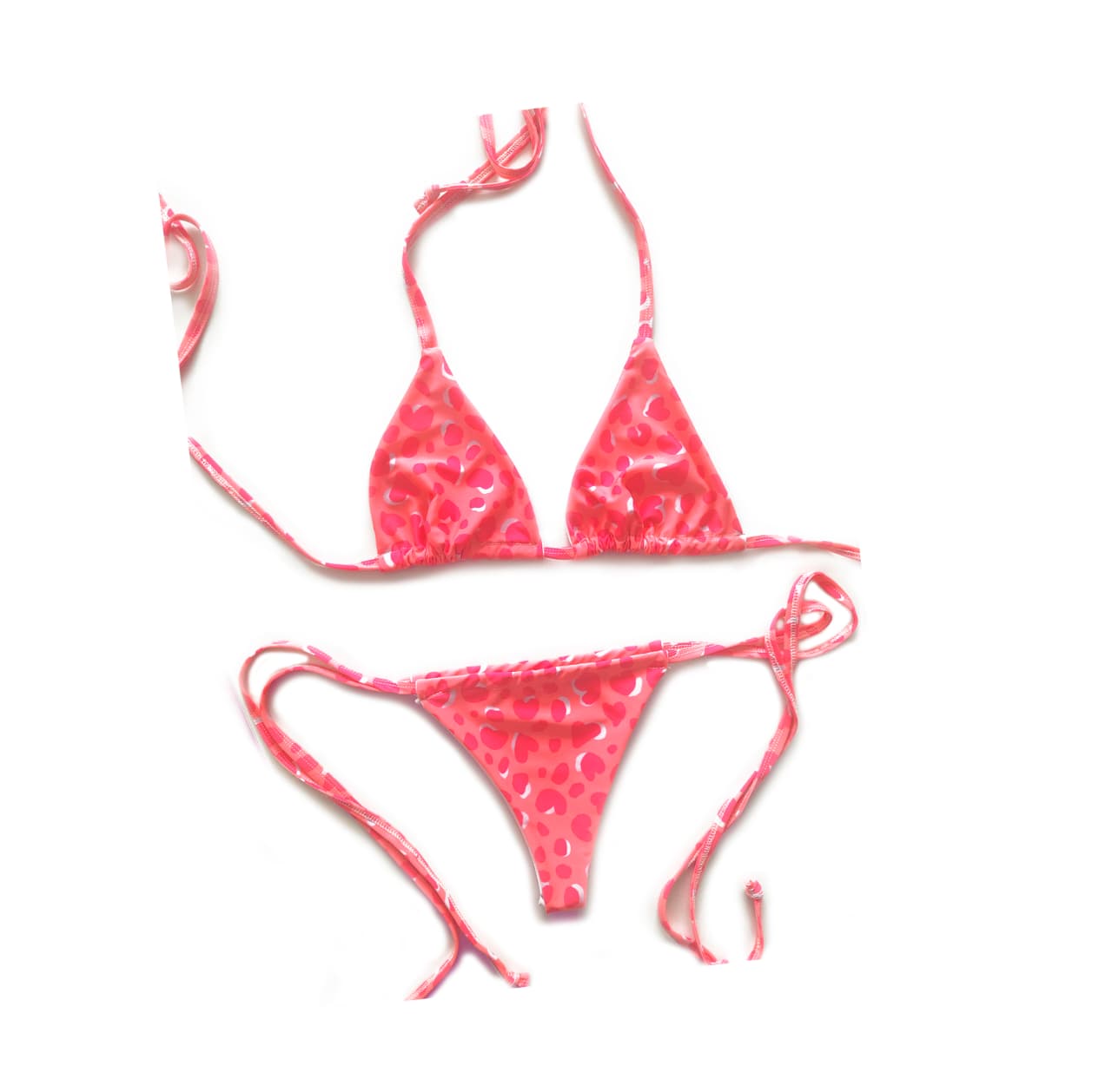 Nuevo! Bikini conjunto estampado Coral ajustable