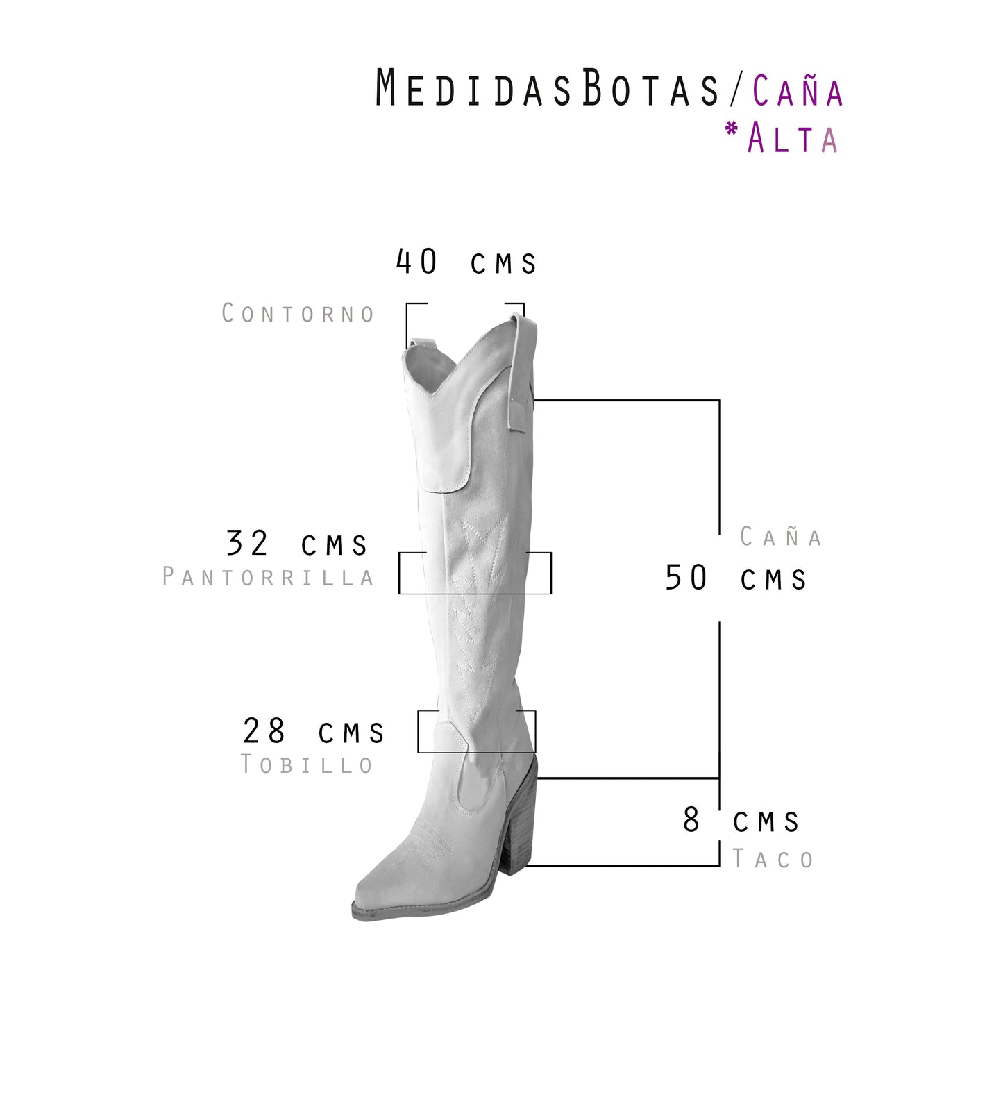 Botas | Cuero Texturado y Reno Crema