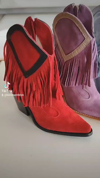 Botines Caña Perforada - Reno Marfil