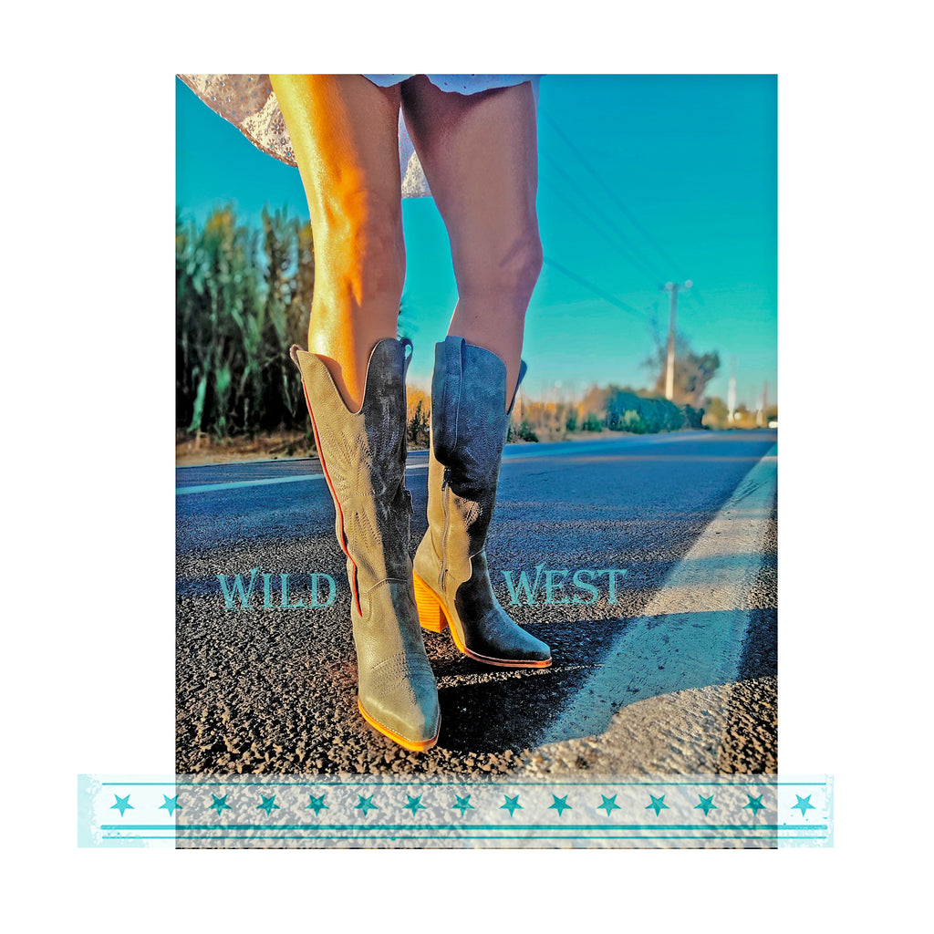 Botas Wild | Cuero Gris Envejecido | Personalizables